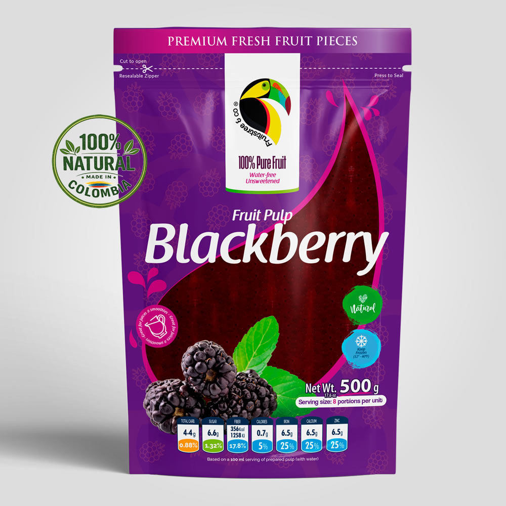 Premium Frozen Blackberry Pulp – 100% Natural Tropical Fruit