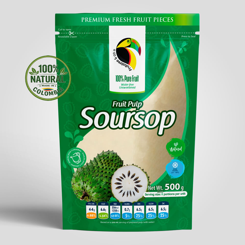 Premium Frozen Soursop Pulp – 100% Natural Tropical Fruit